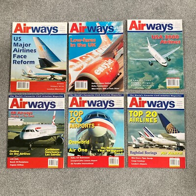 Lot 6 AIRWAYS Magazine 2003 Global Review Of Commercial Flight Airlines Vintage