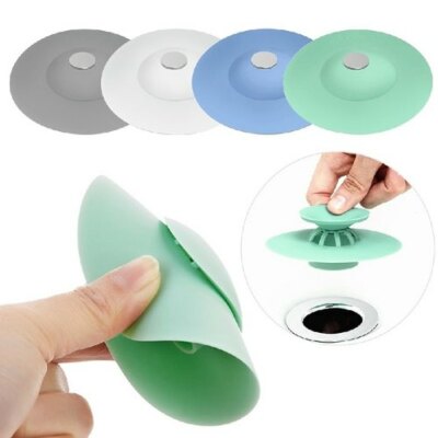 Tappi Scarico In Silicone - 2 Pezzi Universali Per Vasca, Lavandino E Cucina, Bianchi, 15cm