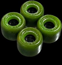 Vintage 1980  s USED KRYPTONICS USA 63.5csi Green Skateboard Wheels