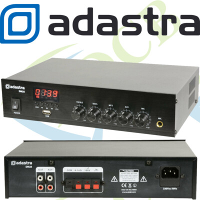 Adastra DM-Serie Mischpult-Verstärker mit USB/FM und Bluetooth - DM25 Digital 100V 25W
