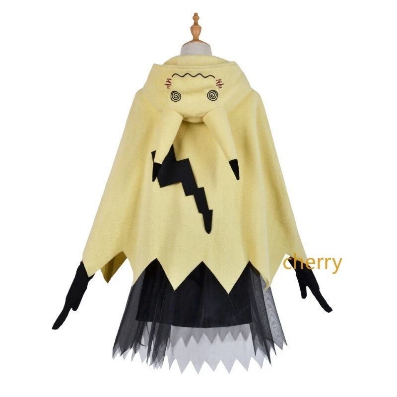 Mujer Mimikyu Capa Vestido Juegos con disfraces Disfraz Capa con Capucha con Guantes y Cinturón 1 pieza Foto 3 de 4