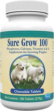 Sure Grow Supplement for Dogs Growing Puppies 100 Chew Tabs