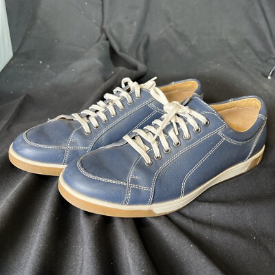 Cole Haan Quincey Sport Blue Leather Canvas Men's Sz Sneakers C13815 