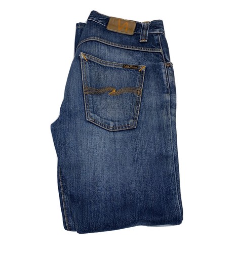 Nudie Jeans Mens 32x34 Hank Rey Blue 