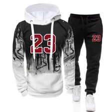 2025 Mens New Tracksuit Hoodies Black Sweatpants Male Casual Sports Jogging Set