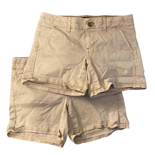 American Eagle Tan Khaki Midi Shorts 