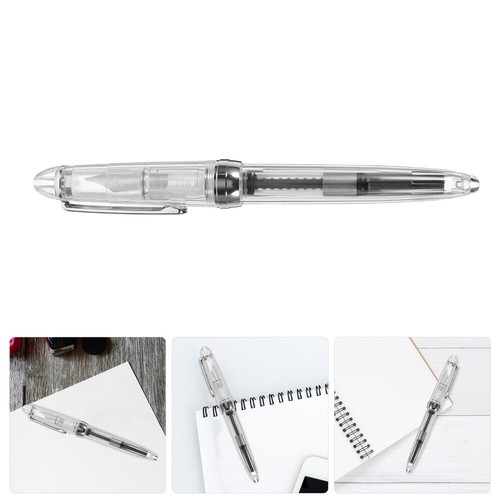 Penna Stilografica per Calligrafia Portatile Penna Stilografica Trasparente Assorbitore Inchiostro - Foto 6 di 12