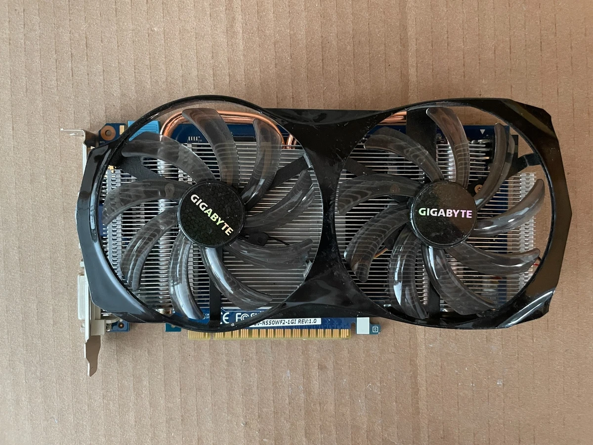 GIGABYTE GEFORCE GTX 550 TI PCIE GRAPHIC CARD 1GB HDMI DVI GV