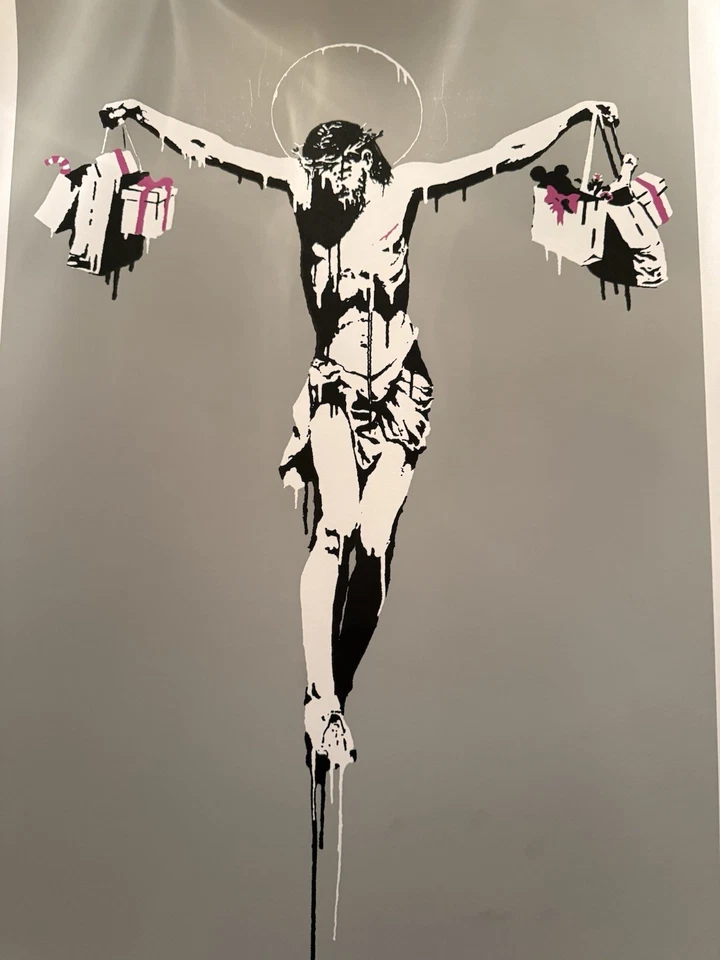 BANKSY - Cristo con bolsas de compras edición serigrafiada 500 West Country Prince Foto 2 de 4