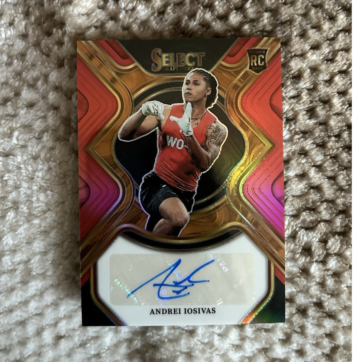 Andrei Iosivas Panini Select Draft Picks Rookie Signatures #RSAIO Base
