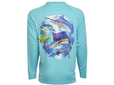 Bimini Bay Hook M' Long Sleeve Performance Tee UPF Fishing Shirt