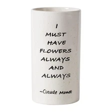 Ceramic Vase 8.27 Inches H, Flower Vase for Home Decor I Must Have Flowers Al...