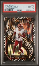 2024 Select Jayden Daniels Zebra Shock #112 Premier Level RC PSA 10!