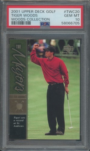 2001 Upper Deck Golf Tiger Woods #TWC20 Woods Collection PSA 10