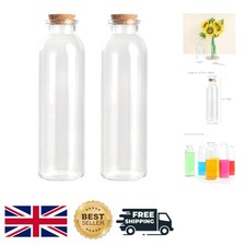 Bezaubernde 350 ml Glasflaschen mit Naturkorkenstopfen - perfekte Wohndeko