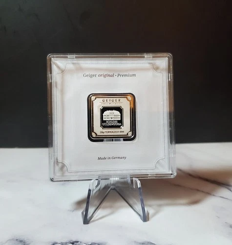 Geiger Edelmetalle 20 Gram Silver Bar Sealed Assay .999 Fine Silver
