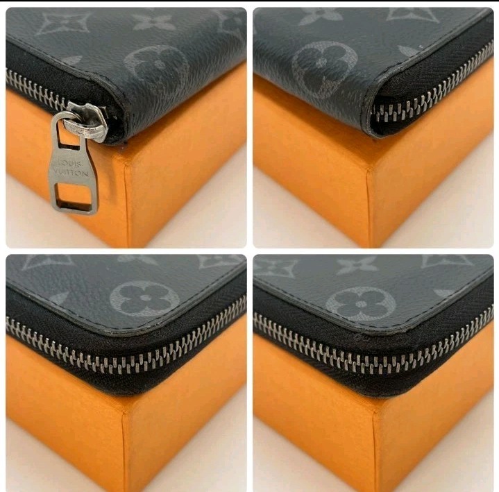 Auth Louis Vuitton Monogram Eclipse Zippy Wallet … - image 3