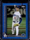 2025 Topps Chrome Roki Sasaki RC Blue Refractor Rookie #38/150 Dodgers