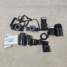 Vintage Lot Of Camera Lenses Minolta TV Zoom Lens Maxxum 3000i Hoya