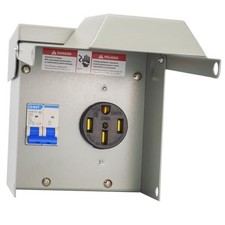 50 Amp Rv Outlet Box with Breaker, Rv Electrical Panel, UL 50A with Breaker