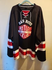 Motley Crue Hockey Jersey Bad Boys Girls Girls Girls 81 Black Red 2XL NWOT