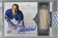 2017-18 Upper Deck Splendor Borderless Silver 21/22 Frank Mahovlich Auto HOF 0c3