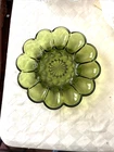 Vintage 1972 Anchor Hocking Fairfield Avocado Green Egg Plate