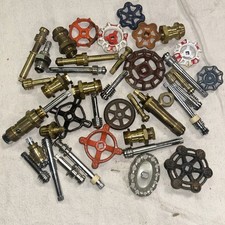 Steam Punk Parts Art Project Round Knob Plumbing Stems handles knobs brass Old