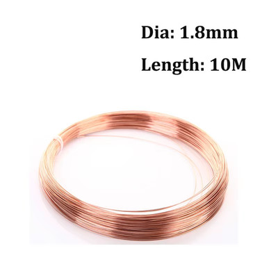 10M~1M Pure Copper Wire Bare Red T2 Copper Line Superfine Wire Diameter 0.1/0.3/
