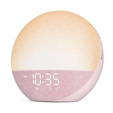Sunrise Alarm Clock White Noise Machine, Dimmable Light, Bluetooth Speaker, Pink