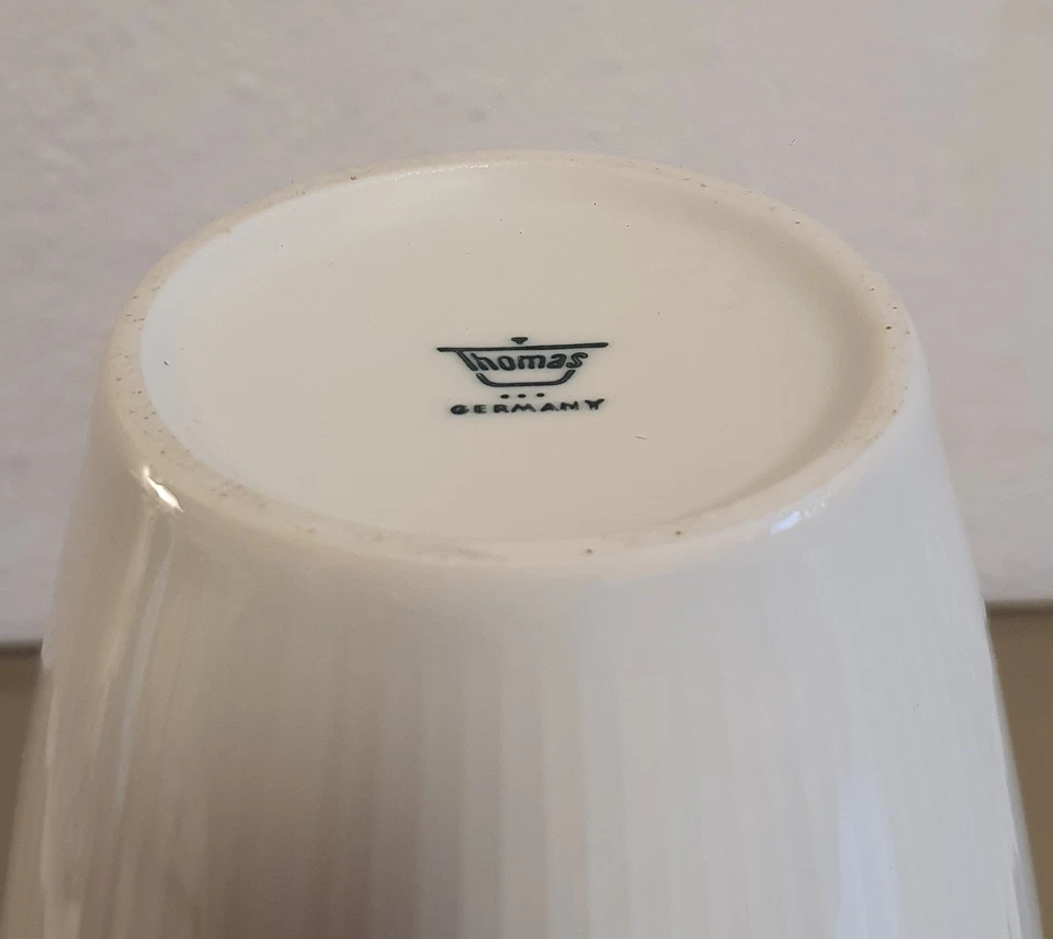 ROSENTHAL THOMAS Porzellan Vase  GLORIANA Vase  weiß mit Goldrand - Bild 3 von 4