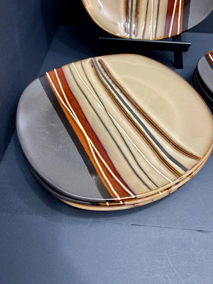 8 Pc Better Homes and Gardens (4) Dinner Plates & (4) Salad Plates GUC - Image 2 of 4