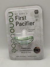 Nanobebe My Baby's First Pacifier, BPA Free, Extra Soft, 100 Silicone, Sage