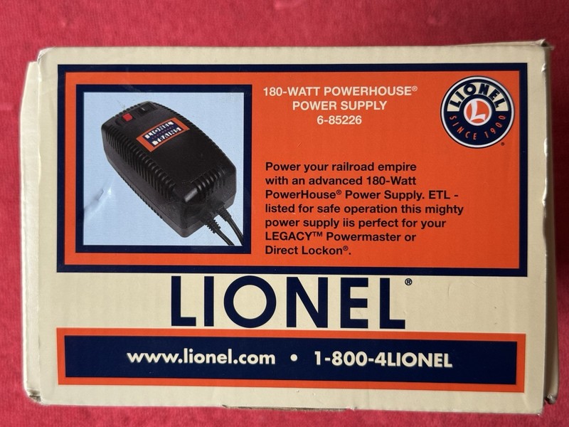 Lionel Trains 6-85226 180 Watt Powerhouse 10 Amp Power Supply NEW IN BOX