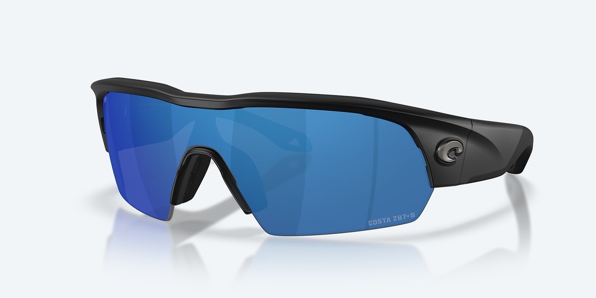 Costa Del Mar Pilothouse Pro Matte Black/Z87.1+Blue Mirror 580P