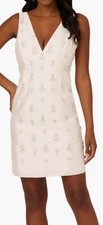 ADRIANNA PAPELL  DRESS/NEW WITH TAG/RETAIL$160/SIZE 10/LINED/IVORY