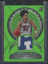 2024-25 Panini Obsidian JARED MCCAIN RC Rookie Patch Equinox Green /25 JA121