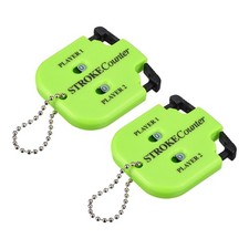 2Pcs Golf Score Indicator 2 Player Stroke Counter Clicker Green