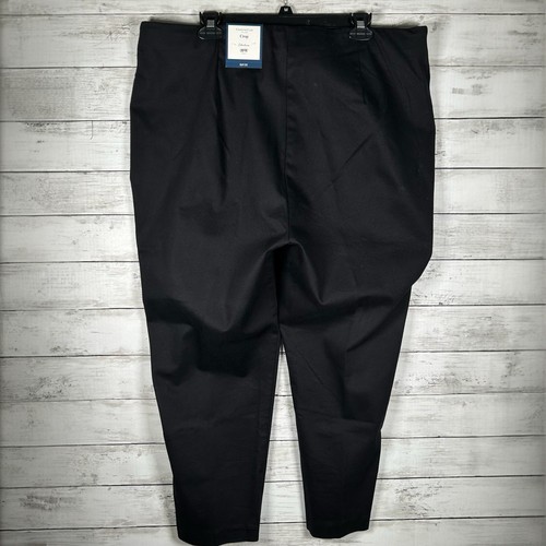 Charter Club Core Twill Ankle Workwear Cotton Blend Stretch Black Pants 20W NWT - Picture 2 of 6