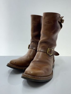 WESCO Boots Engineer Boots Leather Brown Size US 9 USED F/S | eBay