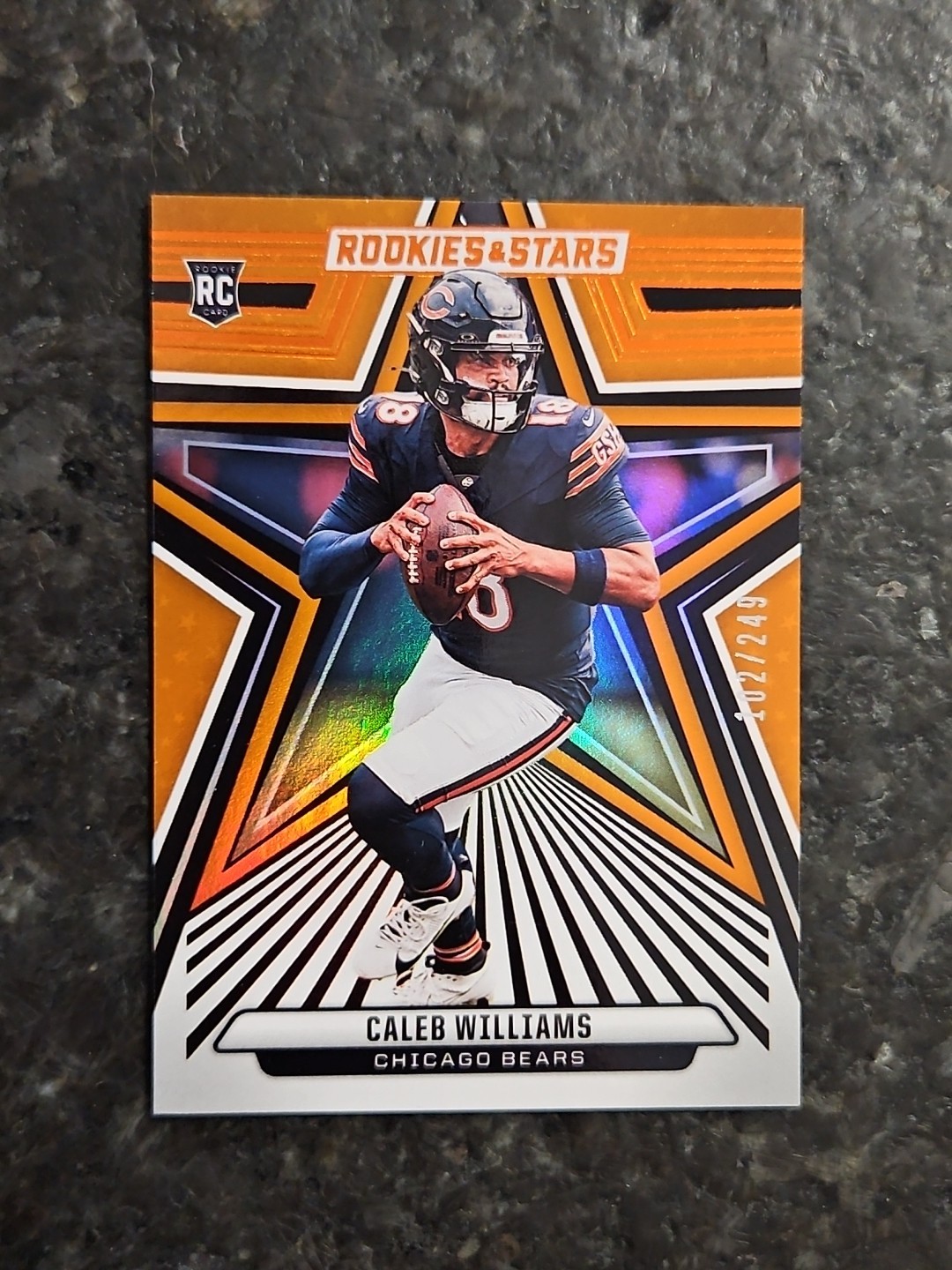 2024 Panini Rookies & Stars - Rookies Caleb Williams #118 Orange /249 (RC)