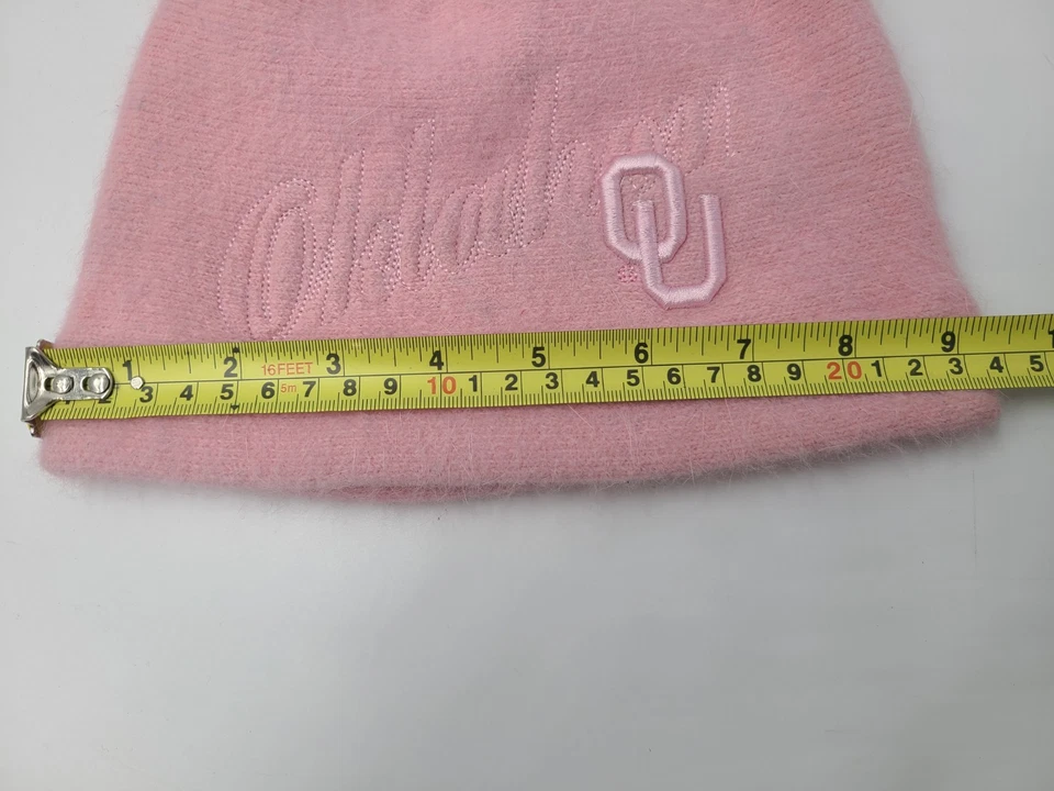 Women University of Oklahoma Sooners Fuzzy Beanie Winter Hat Stocking Cap NCAA - Image 4 of 4
