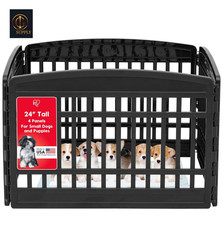 IRIS USA 24" 4-Panel Puppy Playpen 35 x 35 x 24, Dog Playpen, Dog Play Pen READ