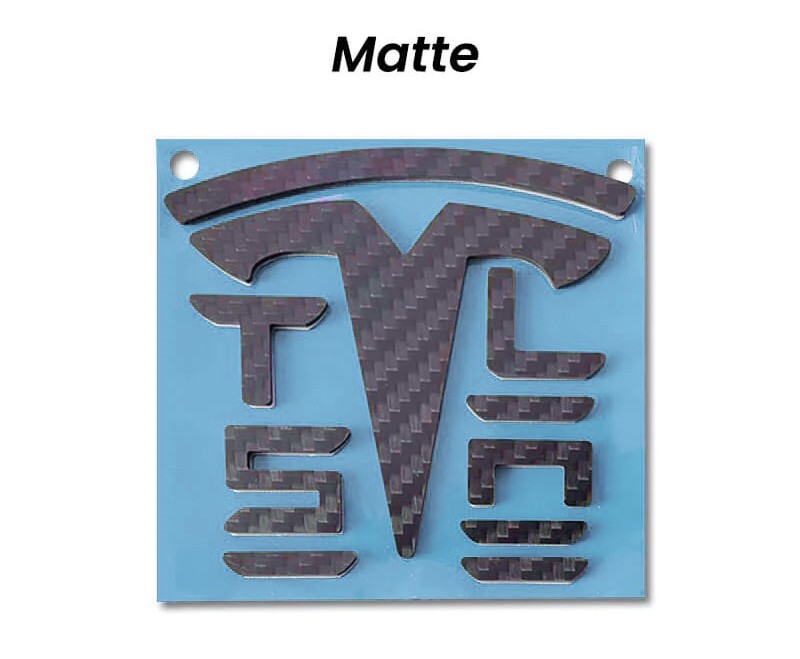 Real Carbon Fiber Emblem Logo For TESLA Model 3 Y Hood +Trunk Letter Accessories - Foto 2