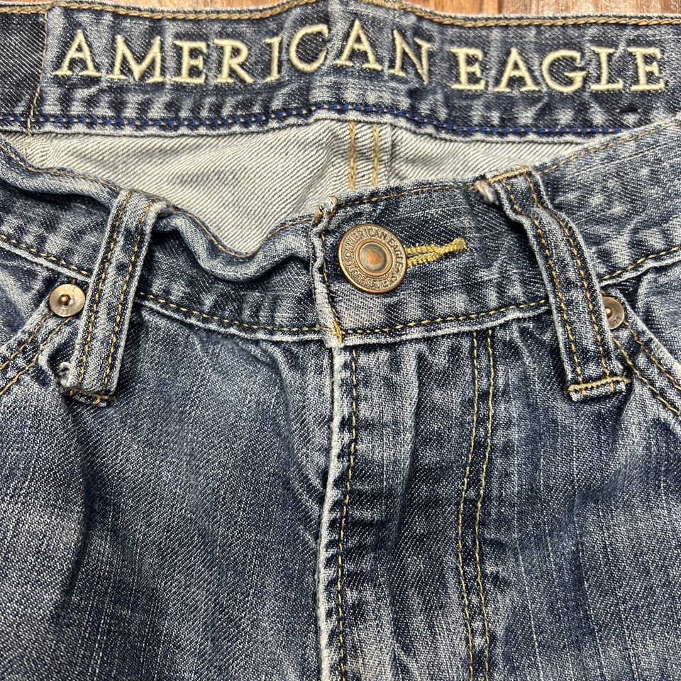 American Eagle Jeans Men’s 30 Cut Off Shorts Jorts Original Straight Distressed - Image 4 of 4