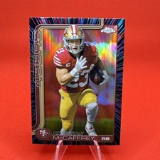 2025 Topps Chrome Christian McCaffrey Neon Pulse Refractor SF 49ers 
