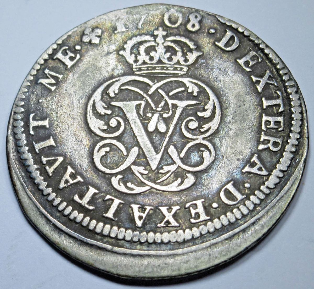 1708 Spanish Silver 2 Reales Genuine 1700s Colonial Two Bit Pirate