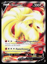NINETALES V 177/192 ULTRA RARE REBEL CLASH POKEMON NM