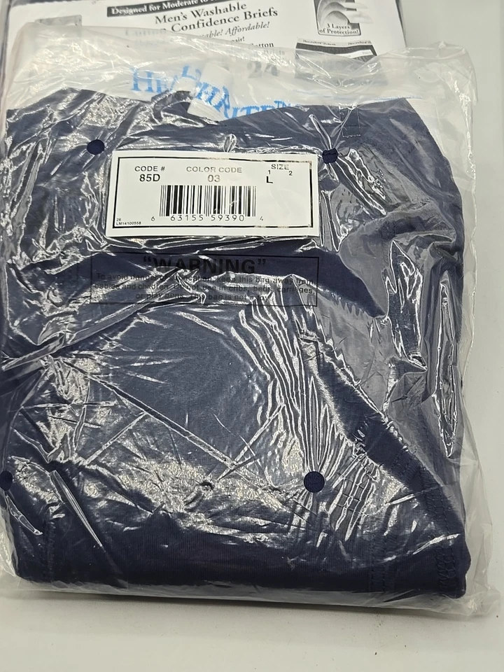 NOS Healthrite by Haband 男式可水洗棉质信心中长内裤 3pr。 — 第 4/4 张图片