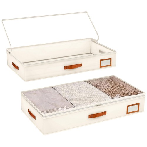 2pcs Under Bed Storage Containers, Under Couch Storage Bins Organization Fold...